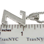 CZ Silver Initial(Z) Pendant 24 Inches Franco Chain Set 58494 - Image 4