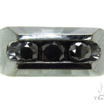 Channel Black Diamond Silver Ring 39274 - Image 2