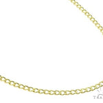 10k Yellow Gold Hollow Curb Link Chain 18 Inches 2mm 63348 - Image 2