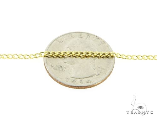 10k Yellow Gold Hollow Curb Link Chain 18 Inches 2mm 63348 - Image 3