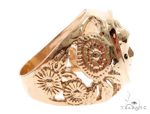 Custom 14K Yellow Gold Buddha Ring 65009 - Image 4