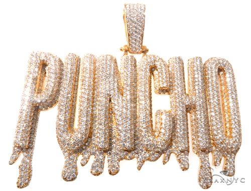 Custom Flower-Set-Diamond 'PUNCHO' Pendant 64089 - Image 1