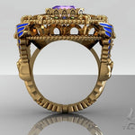 Custom Emerald Angel Ring 37622 - Image 12