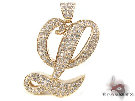 Custom Initial L Pendant 32826 - Image 2