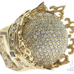 Custom Made 14K Yellow Gold Prong Diamond Royal Crown Ring 63886 - Image 1