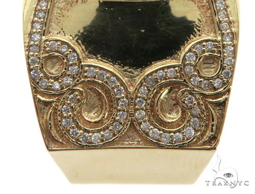 Custom Made 14K Yellow Gold Prong Diamond Royal Crown Ring 63886 - Image 10