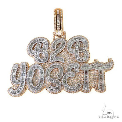 Custom Made B2B Yosett Baguettes Diamond Pendant 67912 - Image 1