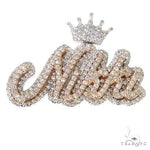 Custom Made Crown Name Diamond Pendant 67250 - Image 1