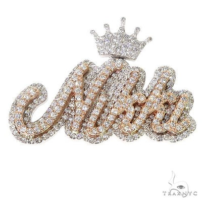 Custom Made Crown Name Diamond Pendant 67250 - Image 1