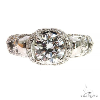 Custom Made Skull Diamond Engagement Ring 68536 - Image 1