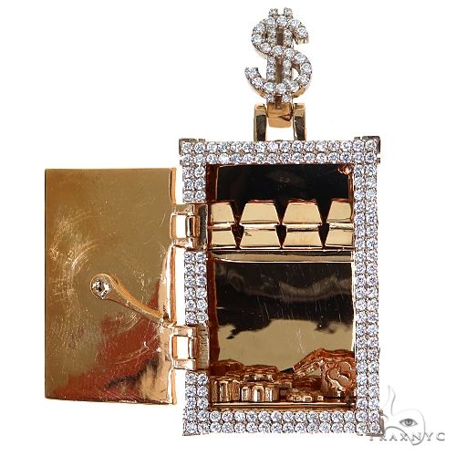 Custom Made Diamond Safe Pendant 67675 - Image 3