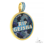 Custom Made Sapphire Diamond Pendant 67455 - Image 2