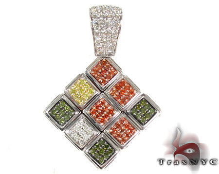 Custom Rubik's Cube Diamond Pendant 28079 - Image 5