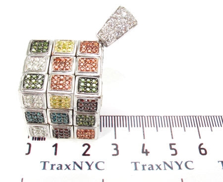Custom Rubik's Cube Diamond Pendant 28079 - Image 8