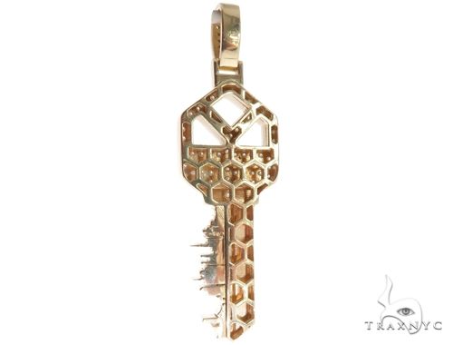 Custom Tokyo Skyline Key Diamond Pendant 64015 - Image 3