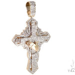 Custom TraxNYC Diamond Cross Crucifix with Praying Hands 64014