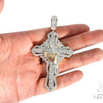 Custom TraxNYC Diamond Cross Crucifix with Praying Hands 64014