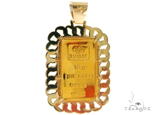Miami Cuban Diamond Dog Tag Wtih 10g Suisse Fine Gold 999.9 57038 - Image 4