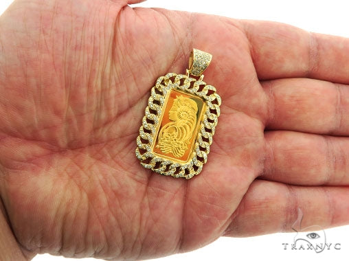 Miami Cuban Diamond Dog Tag Wtih 10g Suisse Fine Gold 999.9 57038 - Image 5