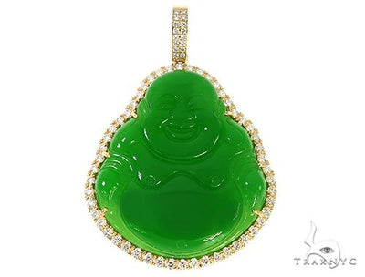 Diamond Jade Stone Buddha Pendant 65481 - Image 1