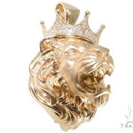 Medium Diamond Lion Head Pendant 64024 - Image 2