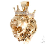 Medium Diamond Lion Head Pendant 64024 - Image 3