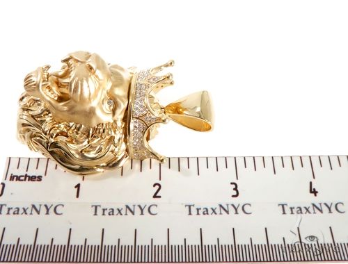 Medium Diamond Lion Head Pendant 64024 - Image 7