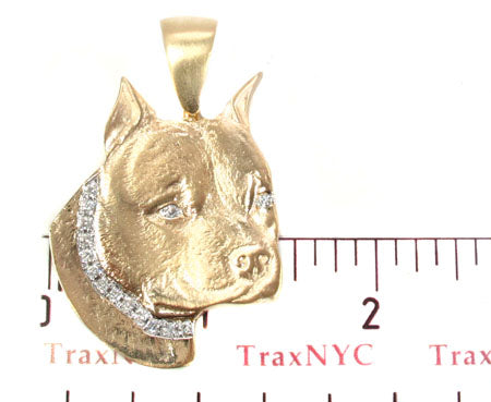Dog Yellow Gold Diamond Pendant 26817 - Image 10