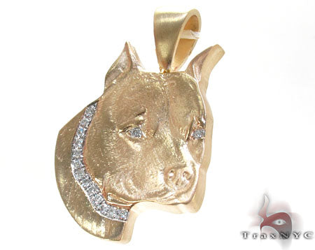 Dog Yellow Gold Diamond Pendant 26817 - Image 4