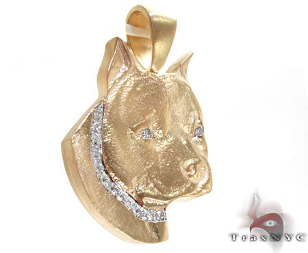 Dog Yellow Gold Diamond Pendant 26817 - Image 5