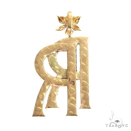 Double Initial Pendant With Flower Bale 66660 - Image 3