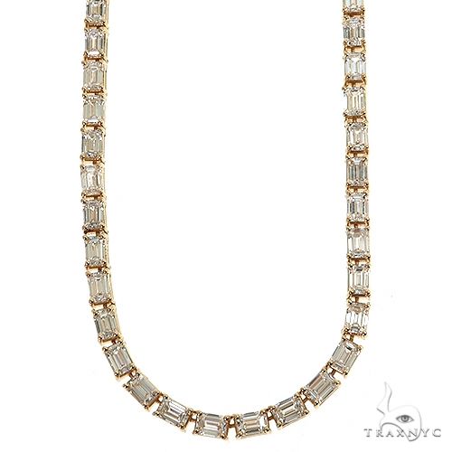 Emerald Cut Diamond Tennis Chain 69509 - Image 1