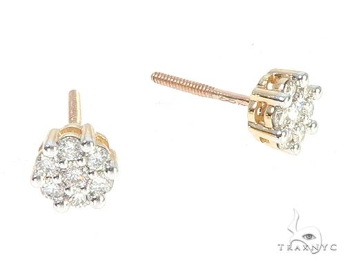 Floral Radiance Diamond Stud Earrings 65276