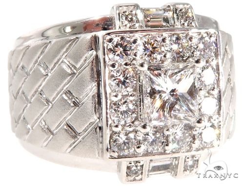 GIA Princess Cut Diamond Bricks Ring 64071 - Image 1