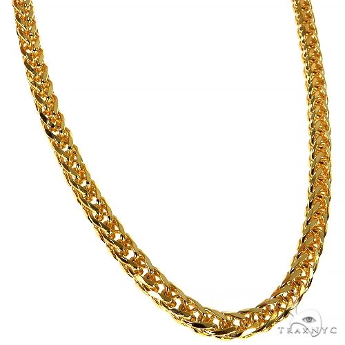 14k Yellow Gold Solid Thin Wheat chain 3.5mm 20 inches   68274 - Image 2
