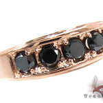 14K Rose Gold Black Diamond Band 28402 - Image 1