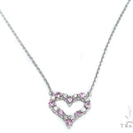 Heart Pink Sapphire Diamond Necklace 40829 - Image 1