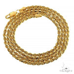 10k Yellow Gold Hollow Rope Link Chain 24 Inches 2.7mm   63800 - Image 2