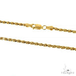 10k Yellow Gold Hollow Rope Link Chain 24 Inches 2.7mm   63800 - Image 3