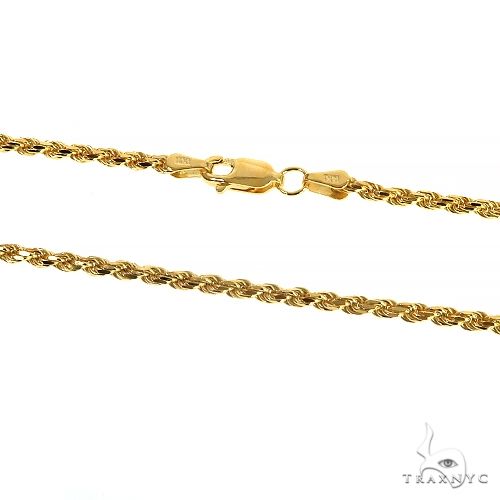 10k Yellow Gold Hollow Rope Link Chain 24 Inches 2.7mm   63800 - Image 3