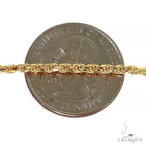 10k Yellow Gold Hollow Rope Link Chain 24 Inches 2.7mm   63800 - Image 4