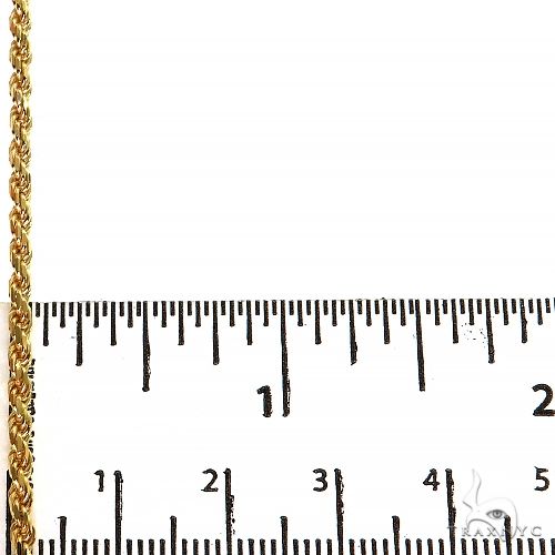 10k Yellow Gold Hollow Rope Link Chain 24 Inches 2.7mm   63800 - Image 5