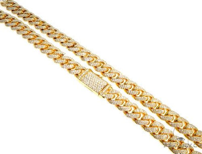 Iced Out Miami Cuban Link Chain 28 Inches 12mm   64100 - Image 1