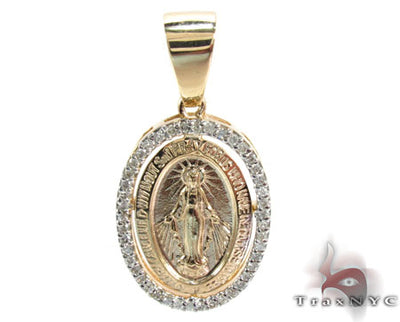 Virgin Mary Halo Diamond Pendant 28460 - Image 1