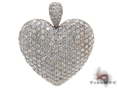 Ladies Yellow Gold Bubble Heart Pendant 20736 - Image 1