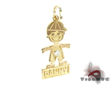 Little Boy Gold Pendant 28019 - Image 2