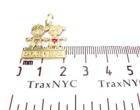 Little Kid Couple Gold Pendant 28021 - Image 7