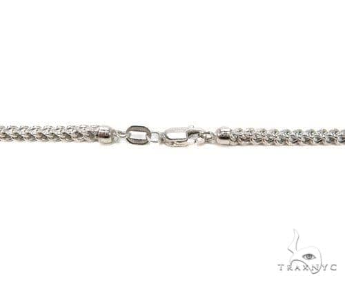 Mens 10k Hollow White Gold Franco Chain 20 Inches 2mm   65751 - Image 3