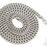 Mens 10k Hollow White Gold Franco Chain 20 Inches 2mm   65751 - Image 5