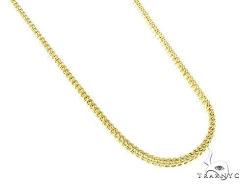 Mens 10k Yellow Gold Hollow  Franco Link Chain Chain 20 Inches 4mm 70220 - Image 2